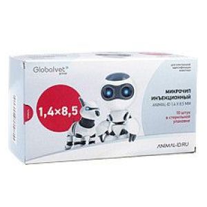 Чип /микрочип для животных размер 1,4*8,5 мм